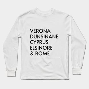 Shakespeare Locations Long Sleeve T-Shirt